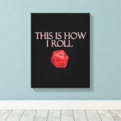 RPG転がのおもしろいサイコロ キャンバスプリント (インサイチュ (ウッドフロア))