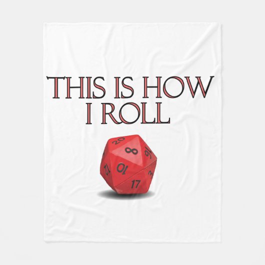 RPG転がのおもしろいサイコロ フリースブランケット (正面)