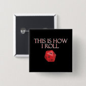 RPG転がのおもしろいサイコロ 缶バッジ (正面&裏面)