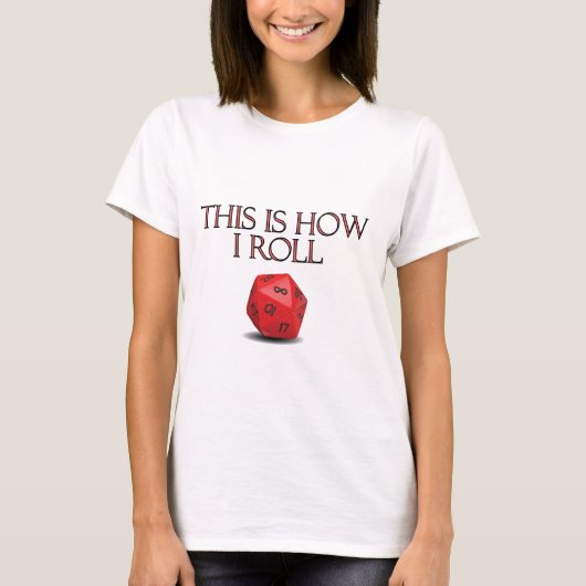 RPG転がのおもしろいサイコロ Tシャツ (正面)