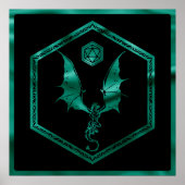 RPG龍 | エメラルドファンタジー卓上ゲーマーサイコロ ポスター (正面)