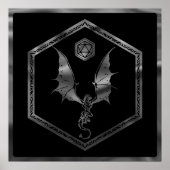 RPG龍 | ファンタジーテーブルトップレトロPnPゲーマーサイコロ ポスター (正面)