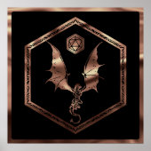 RPG龍 | 銅ファンタジー卓上ゲーマーサイコロ ポスター (正面)