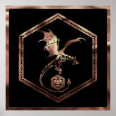 RPG龍 | 銅ファンタジー卓上ゲーマーサイコロ ポスター (正面)