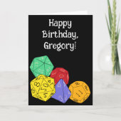 RPG ゲーム用ダイス、ボード、ファンタジー ゲーム - オーダーメイド カード (正面)