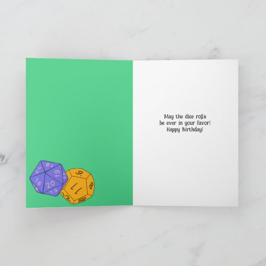 RPG ゲーム用ダイス、ボード、ファンタジー ゲーム - オーダーメイド カード (内部)