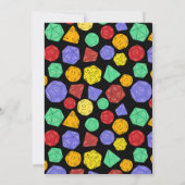 RPG ゲーム ダイス ボード ファンタジー ゲーム テーマパーティー 招待状 (裏面)