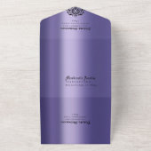 RPG ヴィンテージ | パープル シーン ファンタジー テーブルトップ ゲーマー オールインワン招待状 (外側)