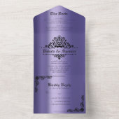 RPG ヴィンテージ | パープル シーン ファンタジー テーブルトップ ゲーマー オールインワン招待状 (内側)