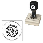 RPG 20面サイコロ | クラシックな私たちのロールアドレス ラバースタンプ (押印)