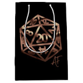 RPG Crit AF | カッパーファンタジーテーブルトップゲーマー ダイス ミディアムペーパーバッグ (正面)