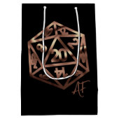 RPG Crit AF | カッパーファンタジーテーブルトップゲーマー ダイス ミディアムペーパーバッグ (裏面)