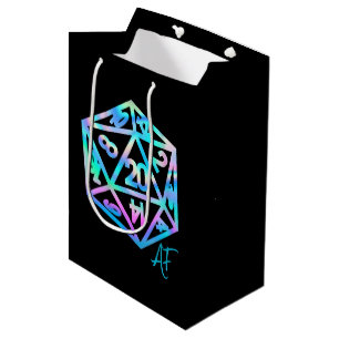 RPG Crit AF ホロ レトロ PnP テーブルトップ ゲーマー サイコロ ミディアムペーパーバッグ