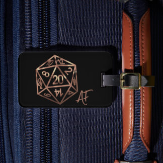 RPG Crit AF | Copper Tabletop PnP Roleplayer Dice ラゲッジタグ