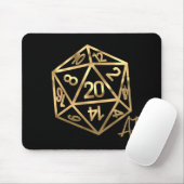 RPG Crit AF | Gold Fantasy Tabletop PnP Gamer Dice マウスパッド (マウス)