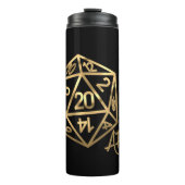RPG Crit AF | Gold Retro Tabletop Roleplayer Dice タンブラー (正面)