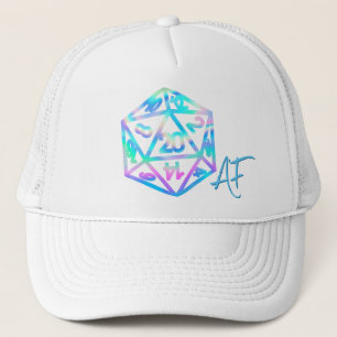 RPG Crit AF Holo Retro PnP Tabletop Gamer Dice キャップ