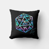 RPG Crit AF | Holo Retro PnP Tabletop Gamer Dice クッション (正面)