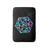 RPG Crit AF | Holo Retro PnP Tabletop Gamer Dice バスマット (正面縦)