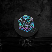 RPG Crit AF | Holo Retro PnP Tabletop Gamer Dice ラウンド壁時計