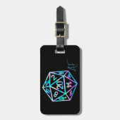 RPG Crit AF | Holo Retro PnP Tabletop Gamer Dice ラゲッジタグ (正面縦)