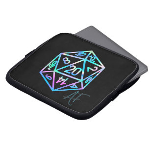 RPG Crit AF   Holo Retro PnP Tabletop Gamer Dice ラップトップスリーブ