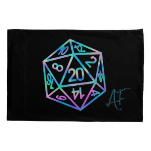 RPG Crit AF Holo Retro PnP Tabletop Gamer Dice 枕カバー