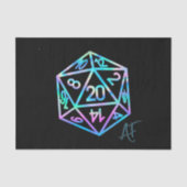 RPG Crit AF | Holo Retro PnP Tabletop Gamer Dice 薄葉紙 (正面)