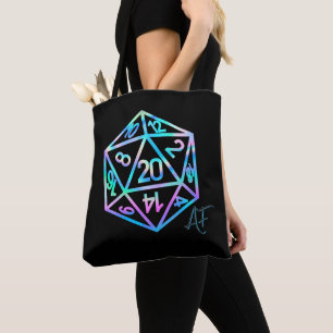 RPG Crit AF Holo Retro Tabletop Role Player Dice トートバッグ