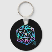 RPG Crit AF | Holo Retro Tabletop Roleplayer Dice キーホルダー (裏面)
