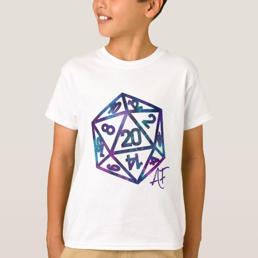 RPG Crit AF | Nebula Tabletop PnP Role Player Dice Tシャツ (正面)
