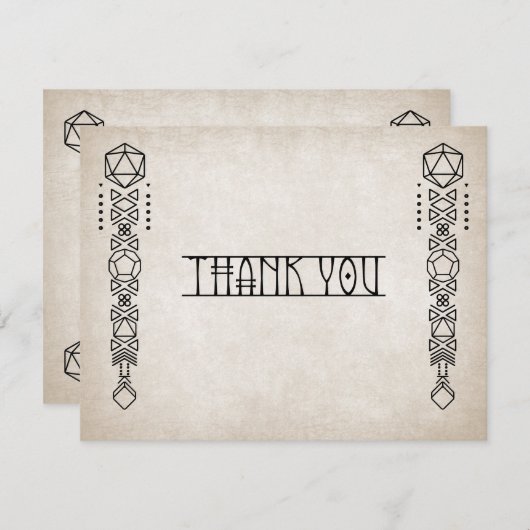 RPG D20ゲーマー結婚ズ サンキューカード (正面/裏面)