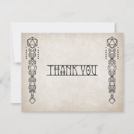 RPG D20ゲーマー結婚ズ サンキューカード