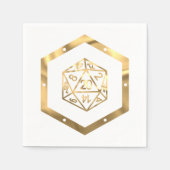 RPG Dice | Gold Old School Tabletop Role Player スタンダードカクテルナプキン (正面)