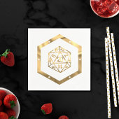 RPG Dice | Gold Old School Tabletop Role Player スタンダードカクテルナプキン