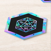 RPG Dice | Holo Old School Tabletop Roleplayer ペーパーコースター (アングル)