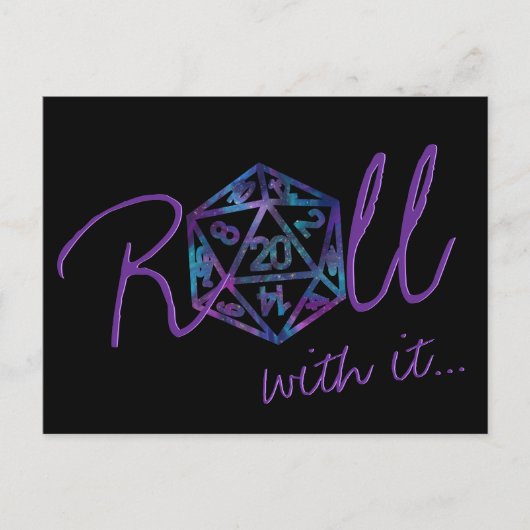 RPG Dice | Nebula Tabletop Roleplayer Date Change ポストカード (正面)