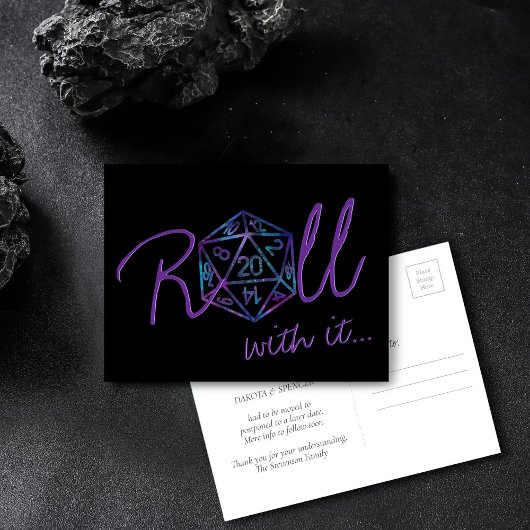 RPG Dice | Nebula Tabletop Roleplayer Date Change ポストカード