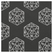 RPG Dice | Retro Old School Tabletop Roleplayer ファブリック (クローズアップ)