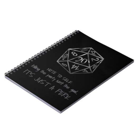 RPG DMユーモア | ファンタジーパーティーを殺すのはペルクだ ノートブック (左側)