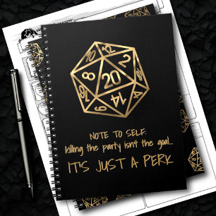 RPG DMユーモア 金ゴールドパーティーを殺すのはペルクだ ノートブック