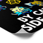 Rpg Gamer Cats Side Quest Funny Nerd Adhd Cat Men  ポスター (角)