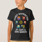 Rpg Gamer Cats Side Quest Funny Nerd Adhd Cat Men  Tシャツ (正面)