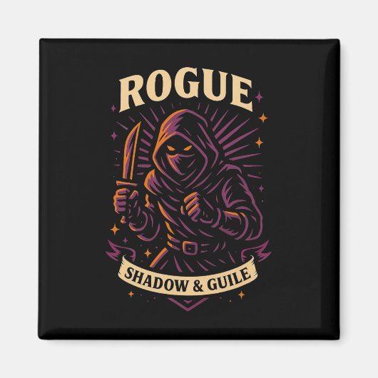 Rpg Gamer Rogue D20 Dice Nerdy Geek Men Women Kids マグネット (正面)