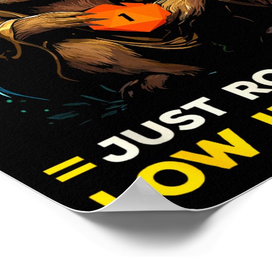 Rpg Gaming Role Playing D20 Tabletop Games Funny R ポスター (角)