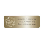 RPG Luxe | ゴールドファンタジーテーブルトップゲーマーの住所 ラベル (正面)