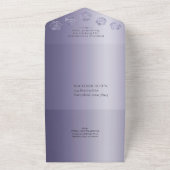 RPG Luxe | パープルファンタジーテーブルトップPnPゲーマー用ダイス オールインワン招待状 (外側)