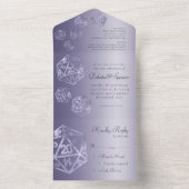 RPG Luxe | パープルファンタジーテーブルトップPnPゲーマー用ダイス オールインワン招待状 (内側)