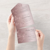 RPG Luxe | モーブ シーン ファンタジー テーブルトップ ゲーマー ダイス オールインワン招待状 (貼ってはがせる)