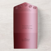 RPG Luxe | 赤い光沢のあるファンタジー・テーブルトップ・ゲーマー・エントランス オールインワン招待状 (外側)